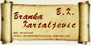 Branka Kartaljević vizit kartica